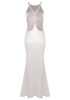 Halter Backless Maxi Dress White