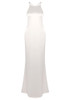 Halter Backless Maxi Dress White