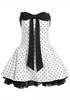 Strapless Bow Detail A Line Dress White