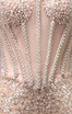 Strapless Sequin Pearl Corset Maxi Dress Nude Pink