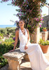 Halter Draped Maxi Dress White