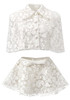 Lace A Line Two Piece Dress White