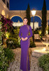 Long Sleeve Embellished Maxi Dress Purple