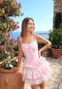 Lace Ruffle Dress Pink