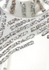 Long Sleeve Sequin Pearl Maxi Dress White