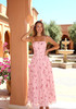 Floral A Line Maxi Dress Pink
