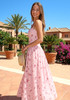 Floral A Line Maxi Dress Pink