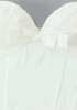 Strapless Bustier A Line Midi Dress White