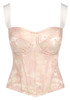 Floral Structured Bustier Top Pink White