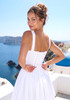 Lace Insert A Line Corset Dress White