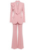 Long Sleeve Floral Detail Suit Pink