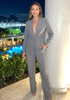 Crystal Embellished Suit Grey