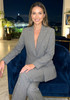 Crystal Embellished Suit Grey