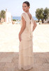 Pearl Layers Maxi Dress Ivory