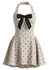 Halter Bow Detail A Line Dress Nude