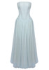 Strapless A Line Maxi Dress Blue