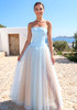Strapless A Line Maxi Dress Blue