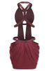 Halter Cut Out Detail Dress Burgundy