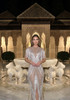 Crystal Tassel Mesh Maxi Dress Silver
