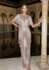 Crystal Tassel Mesh Maxi Dress Silver