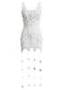 Floral String Detail Structured Dress White