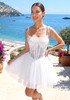 Floral Lace Corset A Line Dress White