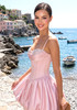 Sequin Bustier Bubble Dress Pink