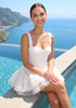Embroidered Floral A Line dress White