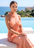 Petal Detail Maxi Dress Salmon Pink