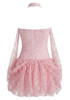 Halter Draped Lace A Line Dress Pink