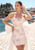 Strapless Floral Bow Detail Dress Ivory
