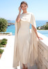 Cape Tassel Maxi Dress Ivory
