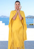 Cape Tassel Maxi Dress Yellow