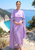Cape Tassel Maxi Dress Lavender