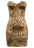 Animal Print Strapless Bustier Dress