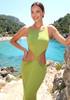 Draped Backless Maxi Dress Green