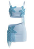 Embellished Star Detail Two Piece Corset Dress Blue