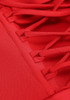 Strapless Draped Corset Maxi Dress Red