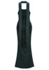 Strapless Draped Corset Maxi Dress Green