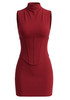 Corset Detail Dress Red