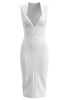 Sweetheart Neckline Midi Dress White
