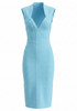 Sweetheart Neckline Midi Dress Blue