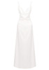 Backless A Line Maxi Dress White