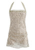Halter Mesh Sequin Dress Green