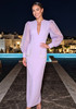 Long Sleeve Crystal Detail Maxi Dress Lavender