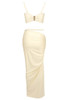 Braid Detail Two Piece Maxi Dress Yellow