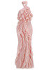 Halter Ruffle Detail Maxi Dress Pink