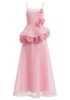 Floral Detail A Line Maxi Dress Pink