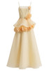 Floral Detail A Line Maxi Dress Yellow