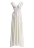Feather Lace A Line Maxi Dress White